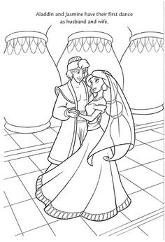 Aladdin Wedding Coloring Pages Image