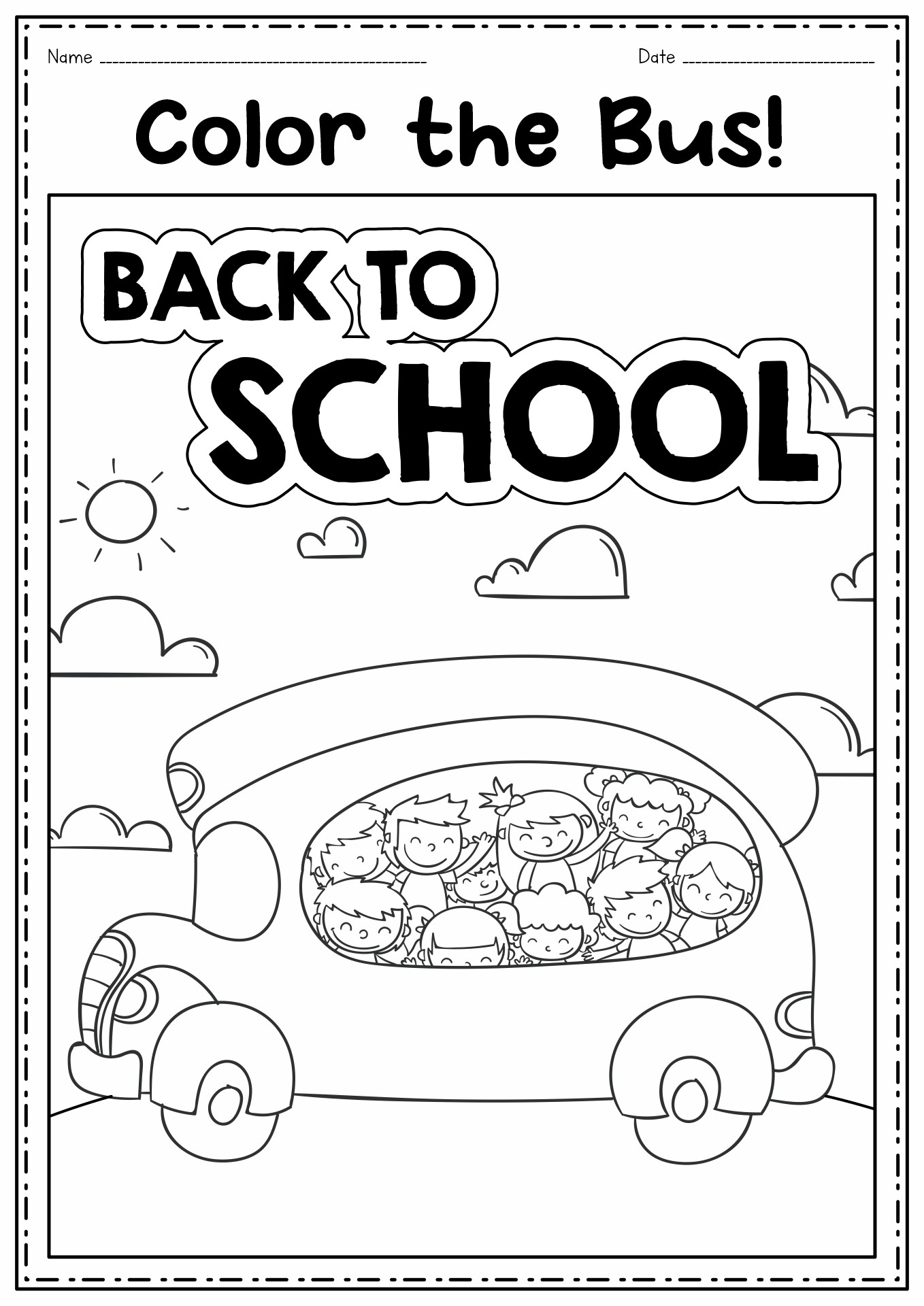 Back to School Coloring Pages Printable Image