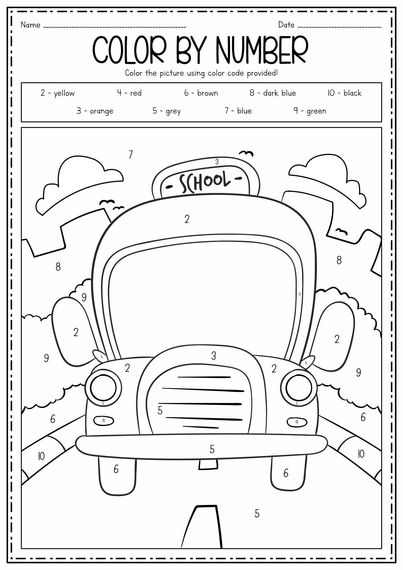 Back to School Fun Worksheets Image
