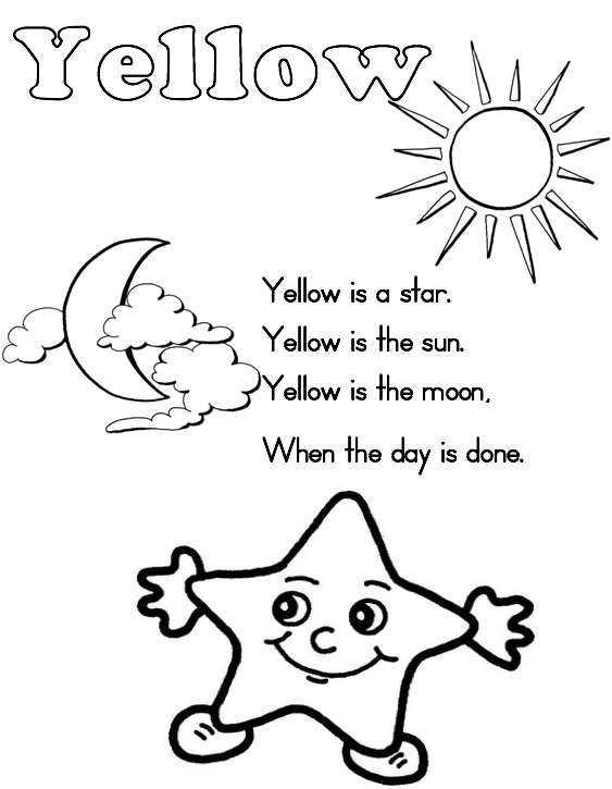 Color Yellow Worksheets Image