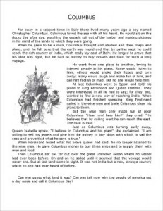 Columbus Day Worksheets