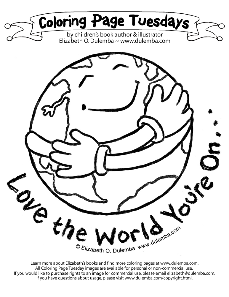 Earth Day Coloring Pages for Kids Image