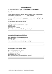 Electricity Problems Worksheets Image