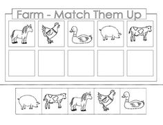 Farm Animals Cut and Paste Worksheet Image