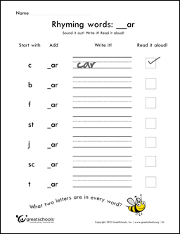 First Grade Rhyming Words Worksheets Image