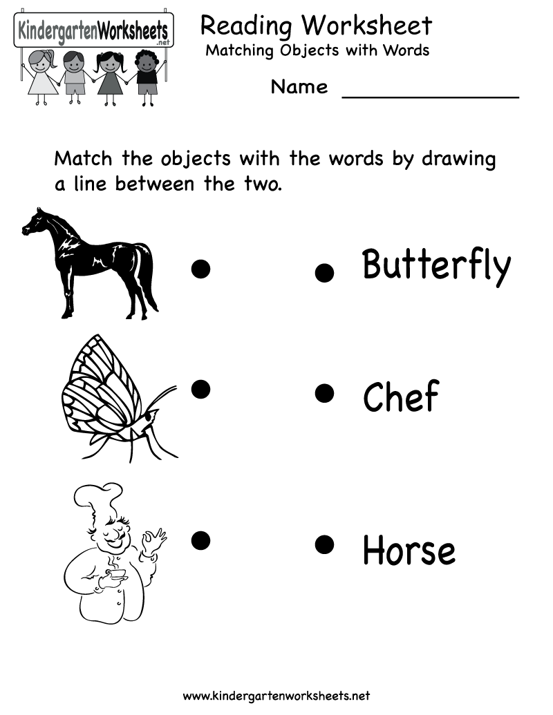 Free Kindergarten Reading Worksheets