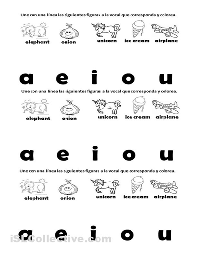 Free Kindergarten Vowel Worksheets