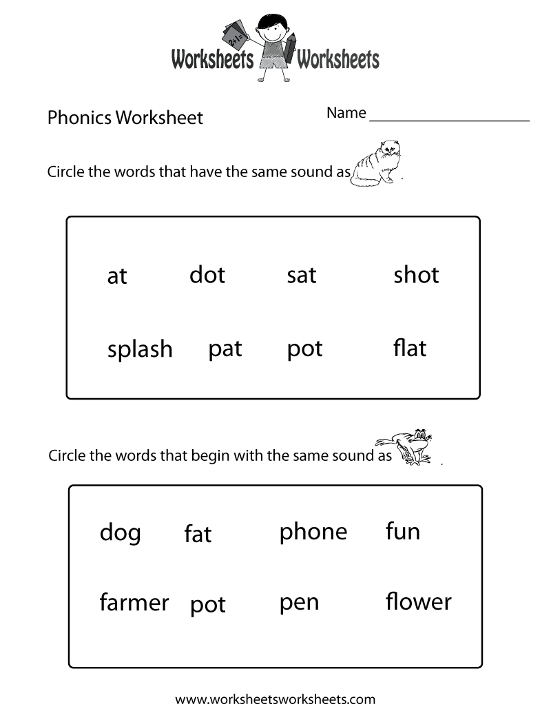 Free Printable Kindergarten Reading Worksheets