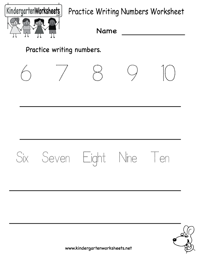 Free Printable Preschool Writing Numbers Worksheets