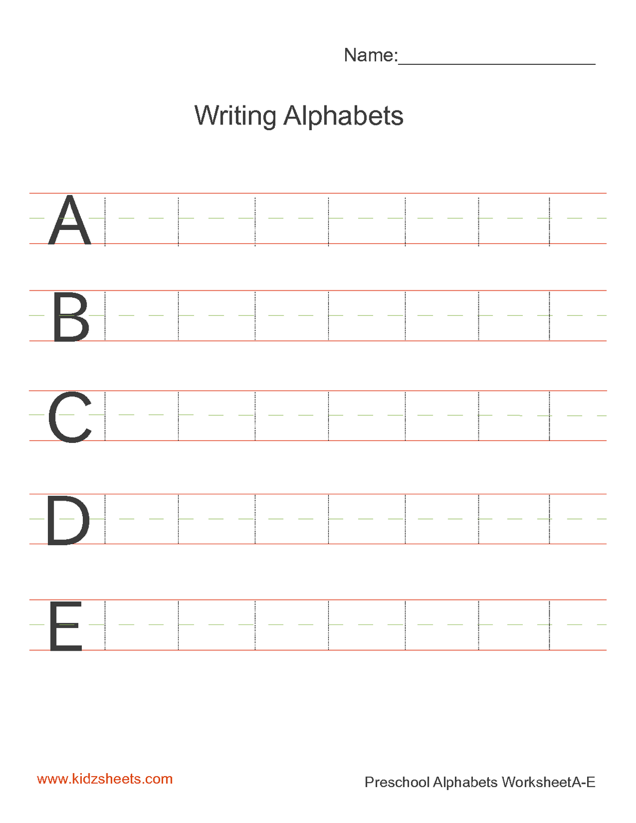 Free Printable Preschool Writing Numbers Worksheets