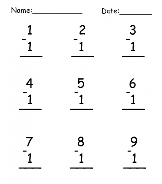 Free Printable Subtraction Worksheets Image