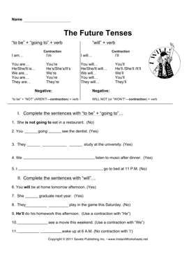 Future Tense ESL Worksheets Image