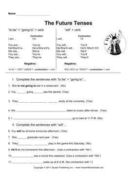 Future Tense ESL Worksheets