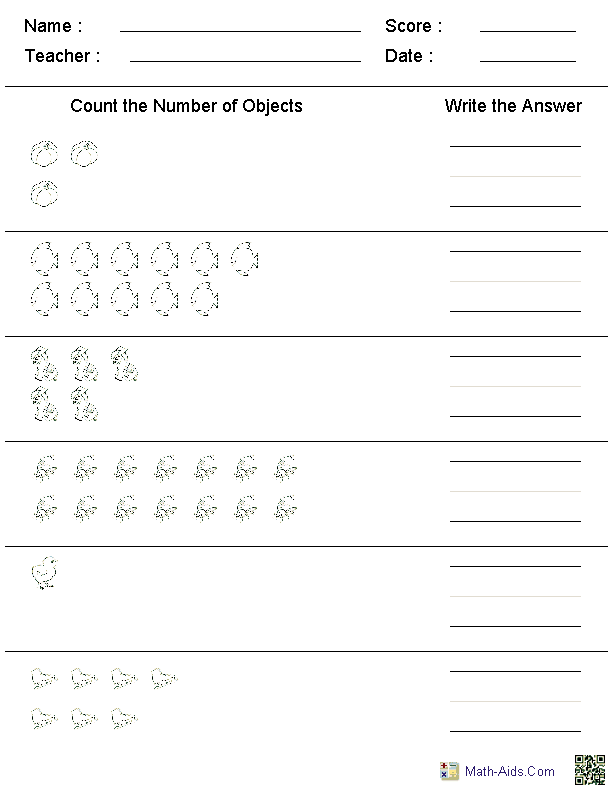 How Many Counting Worksheets Kindergarten Image