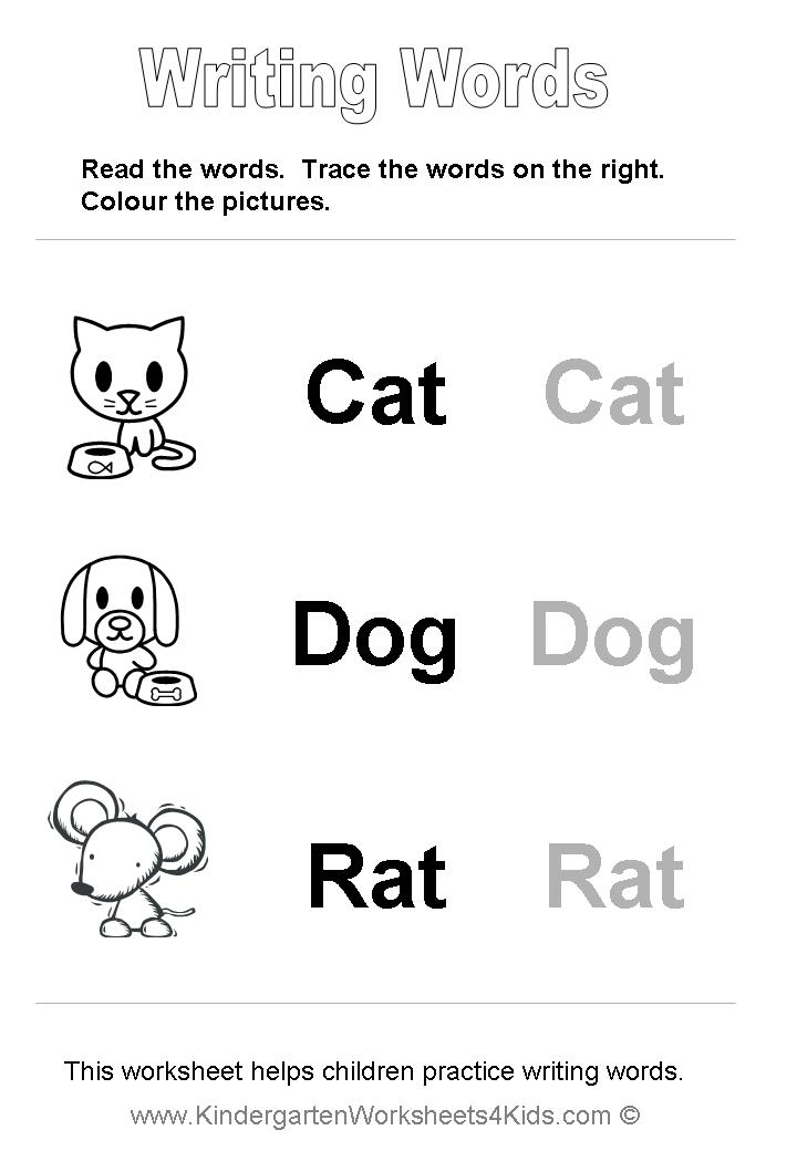 Kindergarten Writing Worksheets