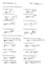 Kuta Software Infinite Algebra 1 Factoring Trinomials Image