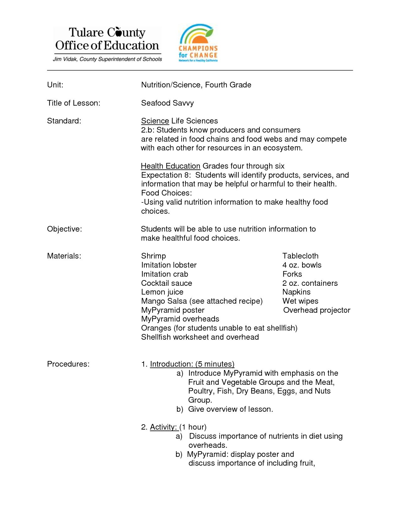 Nutrition Worksheets for 4th Grade Image