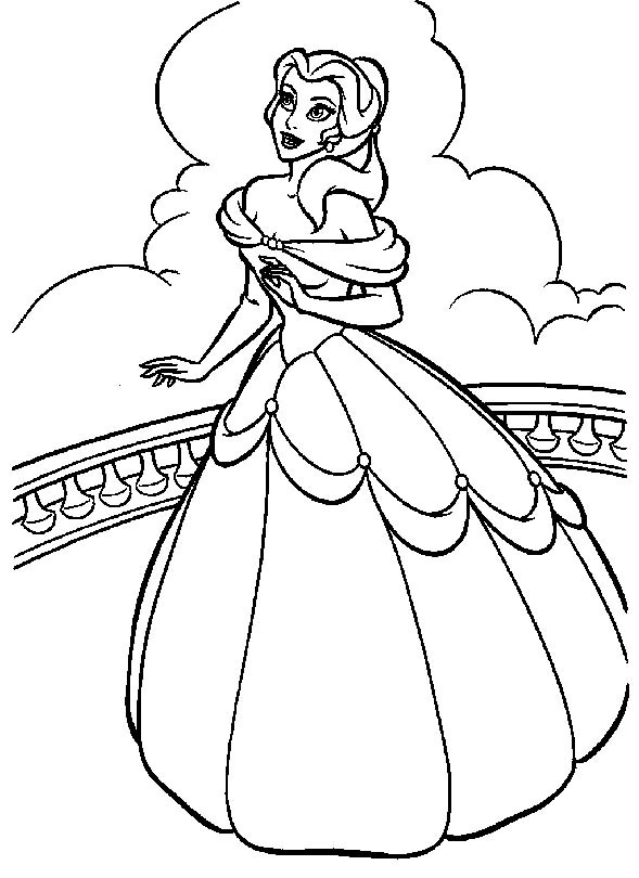 Princess Belle Coloring Pages Image