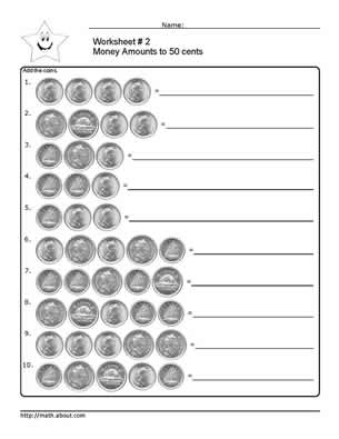 Printable Money Counting Worksheets
