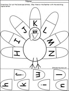 Thanksgiving Cut and Paste Worksheets