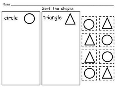 Shape Sorting Worksheets Kindergarten Image