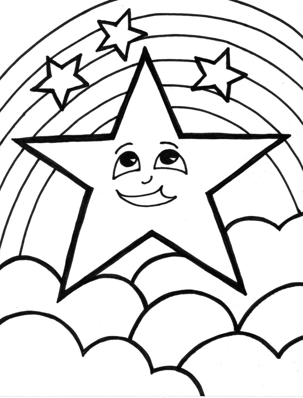 Star Coloring Pages Image