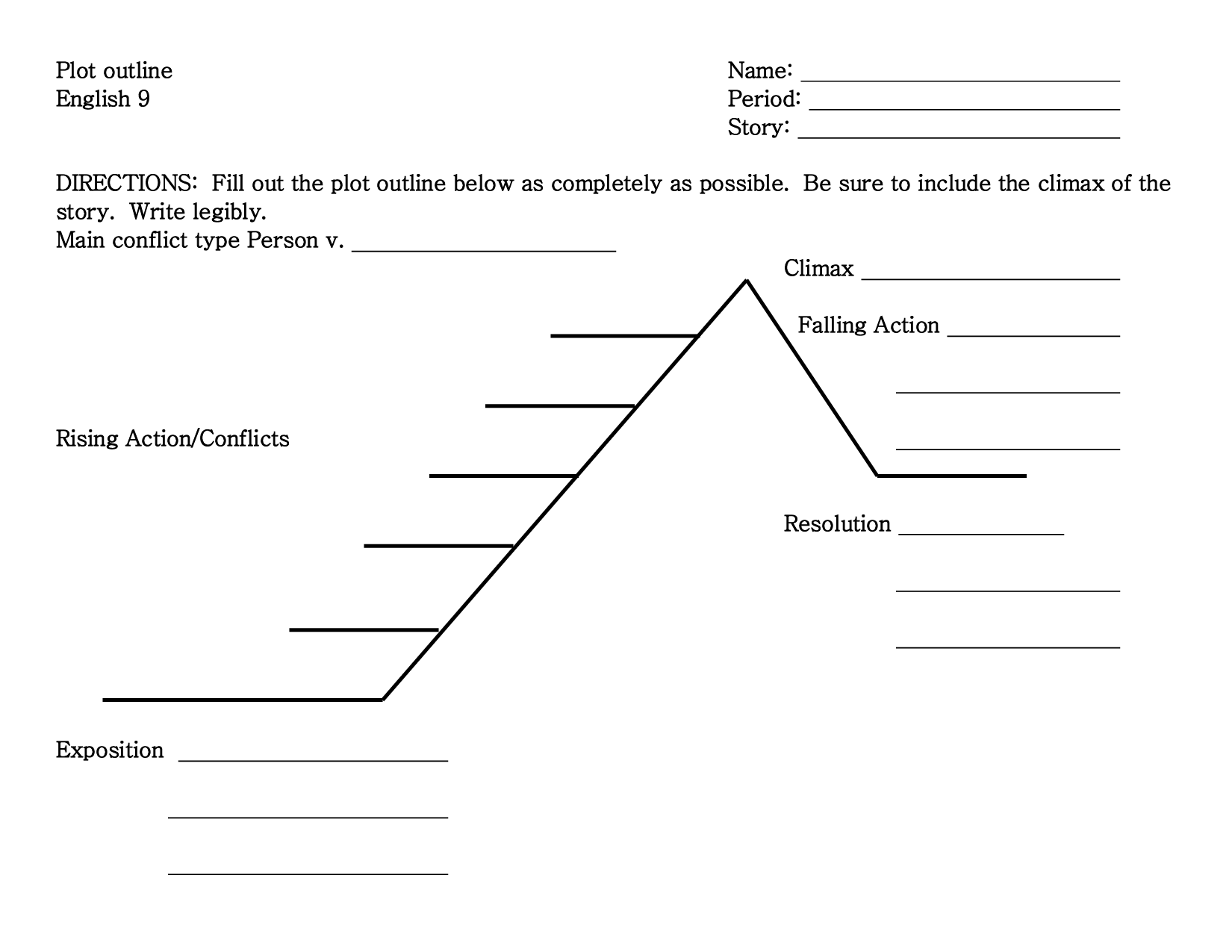 15 Short Story Plot Worksheet Worksheeto 929