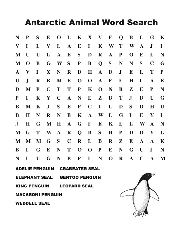 Animal Word Searches Image