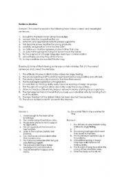 Basic Sentence Structure Worksheets Image