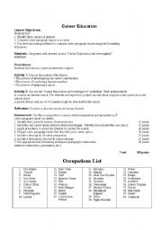 Career Exploration Printable Worksheets Image