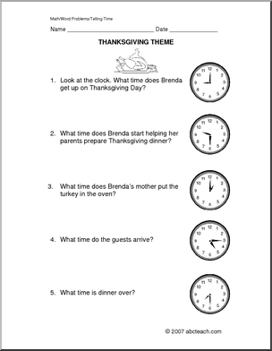 Elapsed Time Word Problems Image