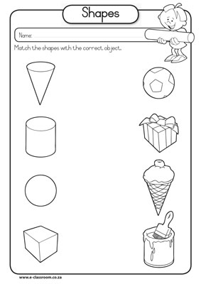 Free Math Worksheet Grade 1 Shapes Image