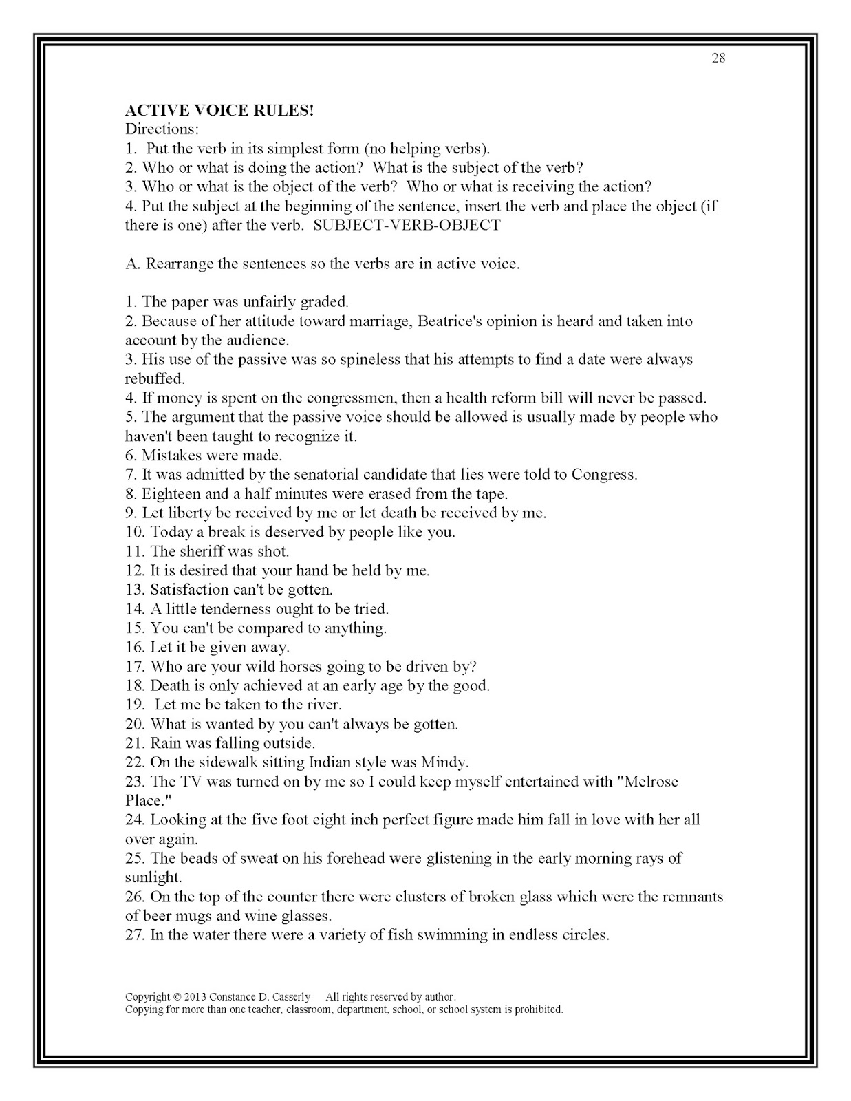 Grammar Worksheets Middle School Image