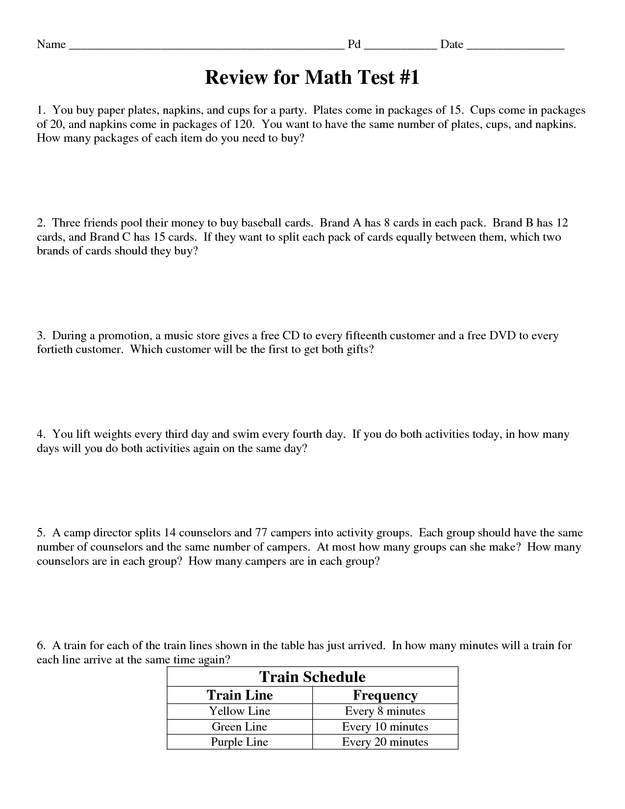 14 Greatest Common Multiple Worksheet Worksheeto