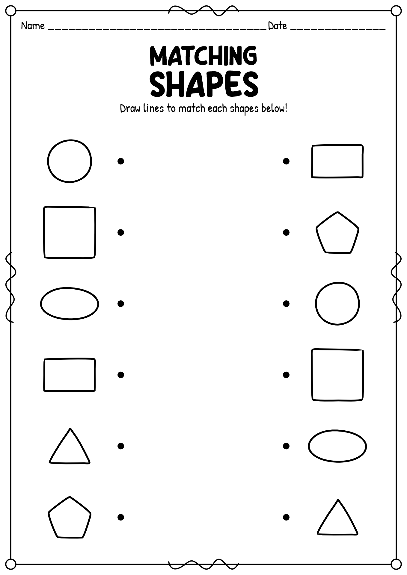Preschool Shape Coloring Pages Worksheets