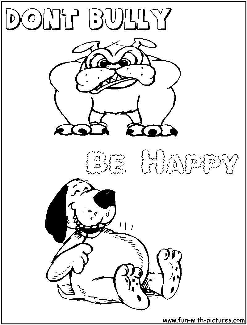 Printable Bullying Coloring Pages Image