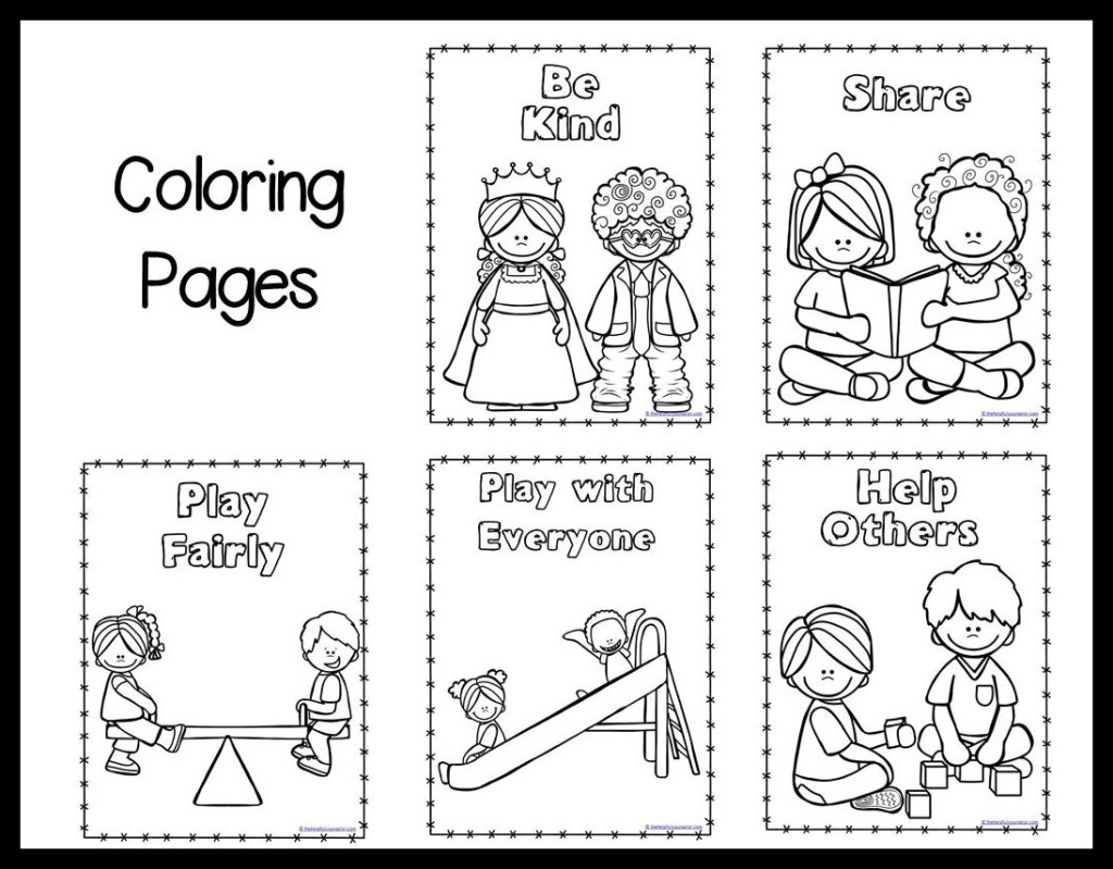 Printable Kindness Coloring Pages for Kids Image