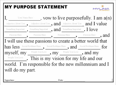 Purpose Statement Template Image