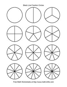 Blank Fraction Circles Worksheets Image