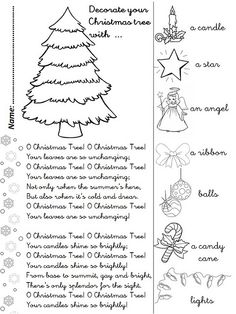 Christmas Tree Activity Sheets Image