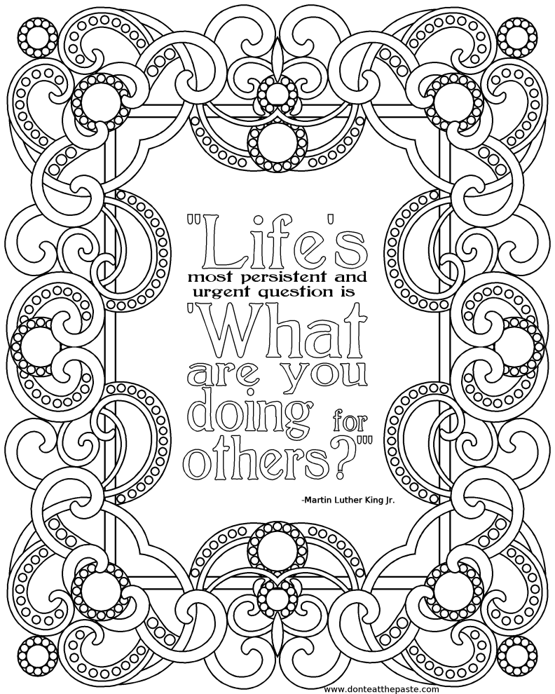 Coloring Pages with Quotes Image