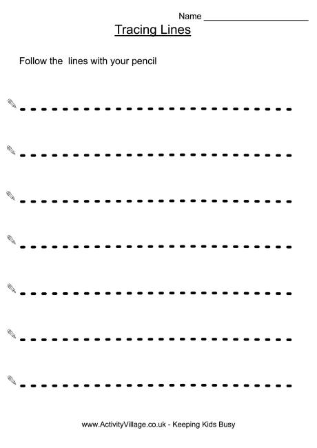 Dotted Line Tracing Worksheets Image