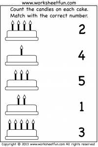 Free Printable Preschool Matching Numbers Worksheets Image