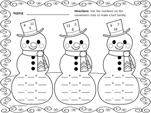 Fun Winter Math Worksheets Image