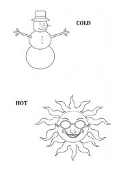 Hot and Cold Preschool Worksheets Image