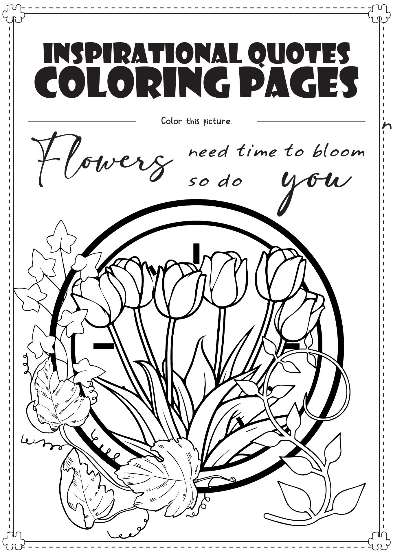 Inspirational Quotes Printable Coloring Pages