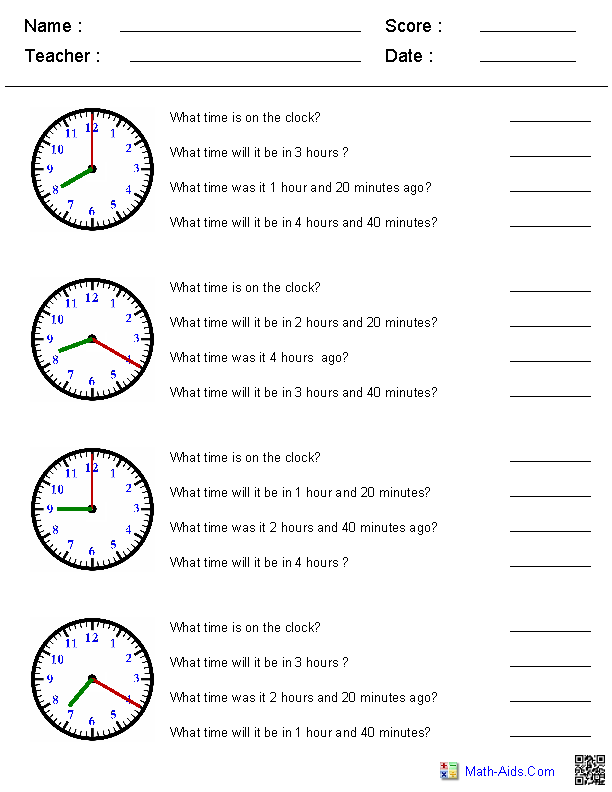 Printable Time Worksheets 3rd Grade Math Image