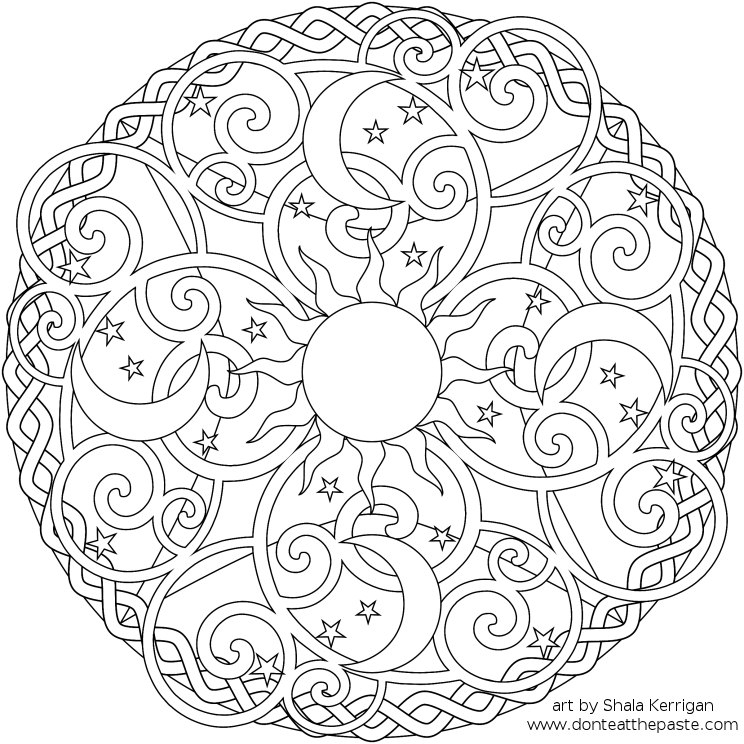 Sun Mandala Coloring Pages Image