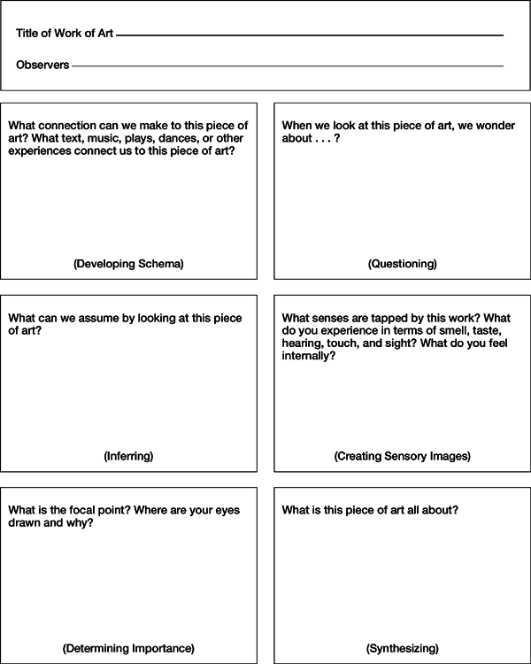 Art Self Critique Worksheet