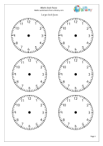Blank Clock Face Worksheets